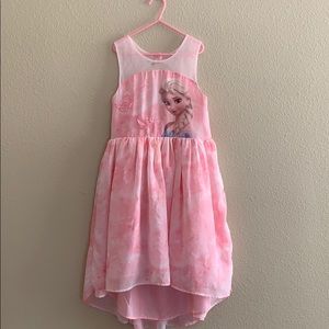 H&M Girl’s Queen Elsa Short Sleeve Hi Lo Midi Dress Size 9-10 EUC